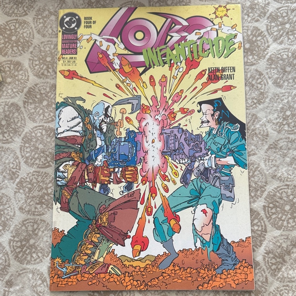 DC Comics Lobo Infanticide Comic with Vibrant Colors